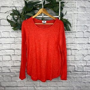 SALE **5 for $25** Old Navy Red Orange Long Drop Sleeve Sweater Top